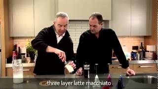 aerolatte  milk frother makes three layer caffè latte macchiato [upl. by Gizela]