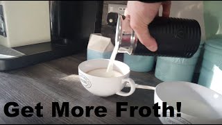 How to Get More Froth from Your Nespresso Coffee Aeroccino  Nespresso tips and help [upl. by Moss]