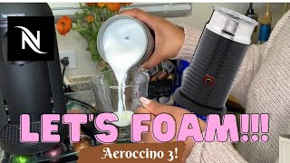 How To Foam Milk With Aeroccino 3 Make Coffee With Foam Tips amp Tricks  Easy Foamed Latte Recipe [upl. by Lindsy]