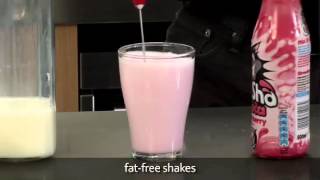 How to make a fat free milkshake using an aerolatte milk frother [upl. by Wendye]