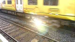 Merseyrail 507 009 making arcs at Birkdale station [upl. by Sueddaht]